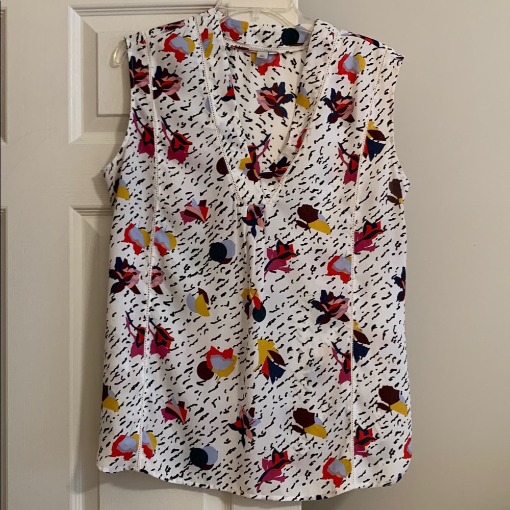 Halogen Multicolor Abstract Blouse Large
